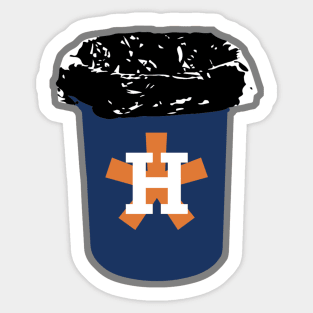 Houston Trashtros Asterisks Cheaters Trash Can  Sticker for Sale