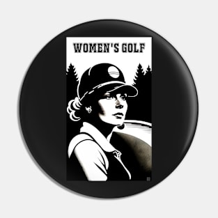 Women's Golf Poster Pin