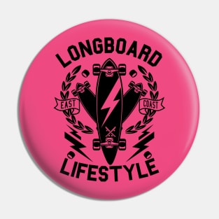 Funky Summer Longboard Pin