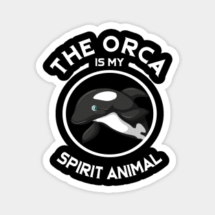 The Orca Is My Spirit Animal Orca Family Vintage Retro Killer Whale Family Magnet