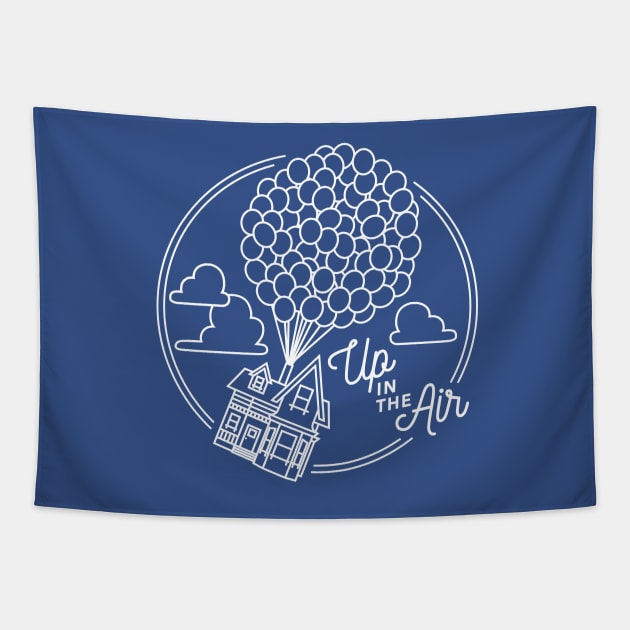 Up In The Air - Outline Tapestry by parkhopperapparel