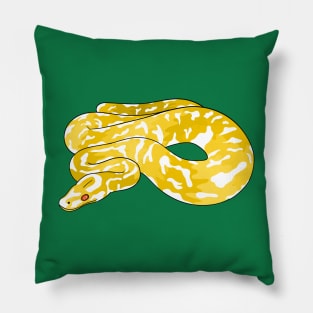 Burmese python snake cartoon illustration Pillow