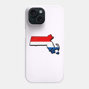 Red, White, and Blue Massachusetts Outline Phone Case