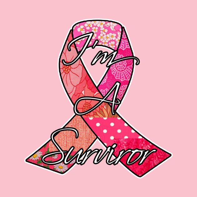 I'm a Survivor Retro Breast Cancer Awareness Ribbon by artbyomega