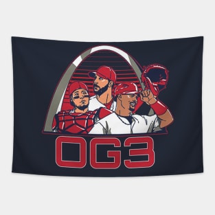 Yadier Molina, Adam Wainwright & Albert Pujols OG3 Tapestry