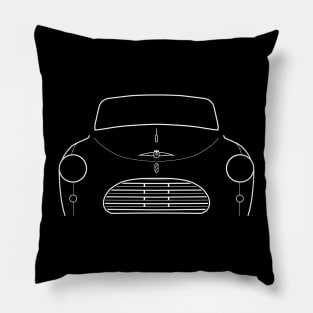 Austin A40 Sports 1950s classic car white outline graphic Pillow