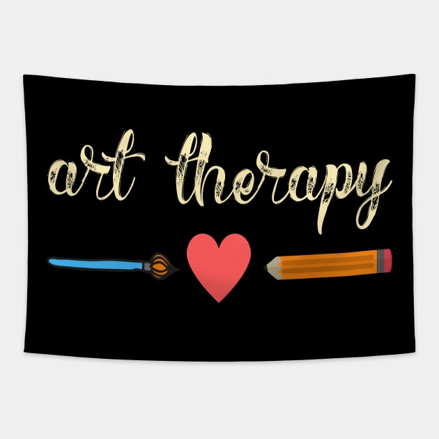 Art Therapy Love Design for Art Therapists Tapestry by Hopscotch Shop Gifts