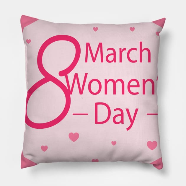 womens day Pillow by ARRIGO