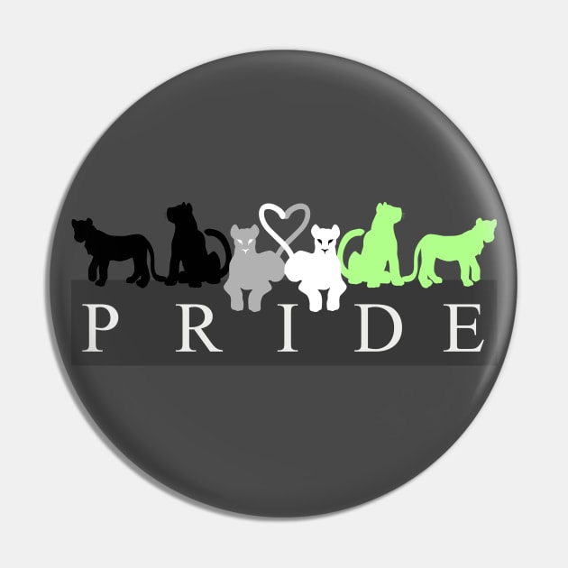 Agender Lion Pride Pin by Ausplosion