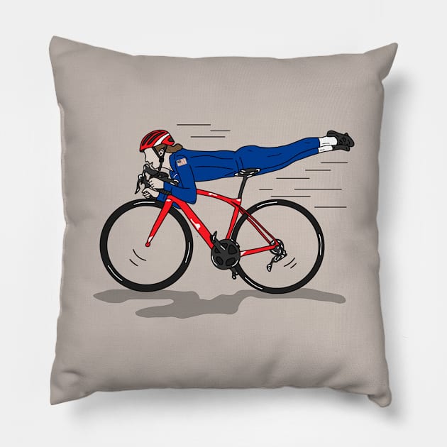 Christina Birch swaps cycling for outer space Pillow by p3p3ncil