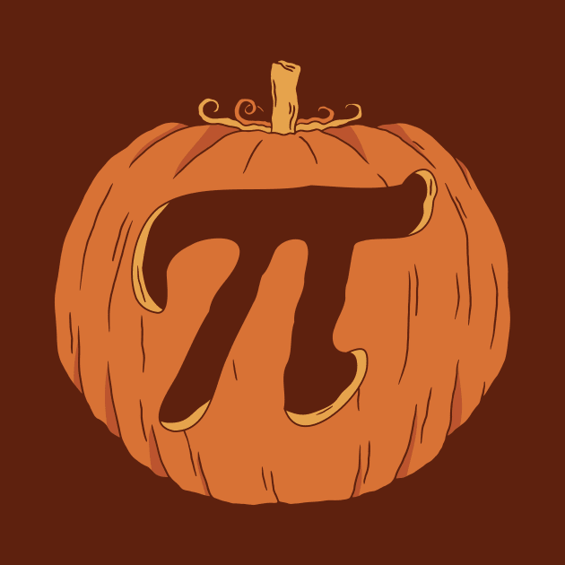 Retro Funny Pumpkin Pi Illustration // Pumpkin Pie // Pi Symbol by Now Boarding