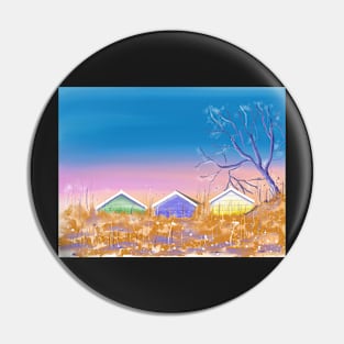 Beach Huts Pin