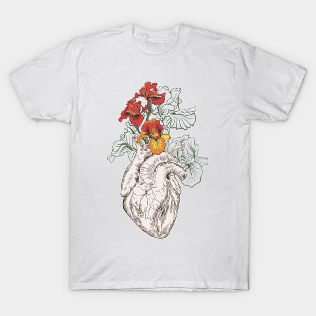 Human Heart Flowers' Men's T-Shirt