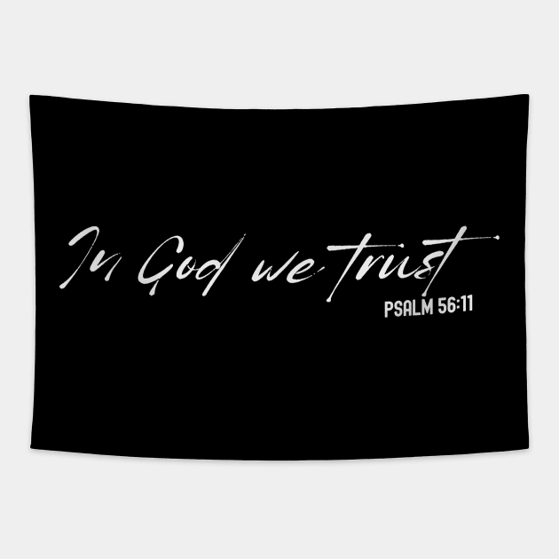 In God We Trust Bible Quote Tapestry by FTF DESIGNS