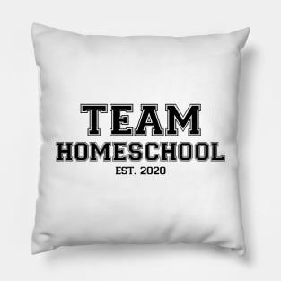 Team Homeschool 2020 Black Pillow