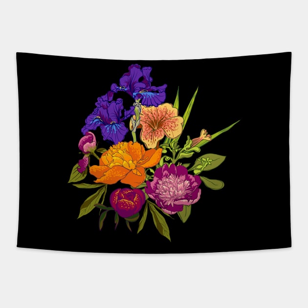 Flowers #029 Tapestry by Olga Berlet