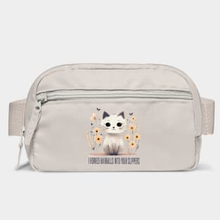 Adorable Cat Horked Hairballs Into Your Slippers Bag