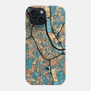 Nashville Map Pattern in Mid Century Pastel Phone Case