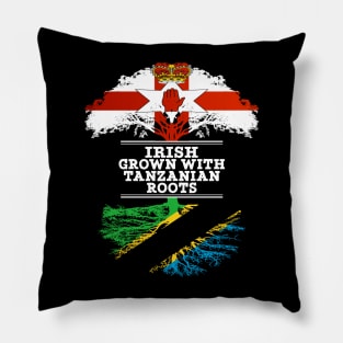 Northern Irish Grown With Tanzanian Roots - Gift for Tanzanian With Roots From Tanzania Pillow