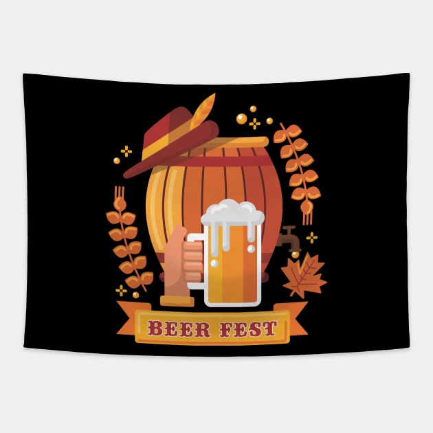 Beer Fest Tapestry by Purwoceng