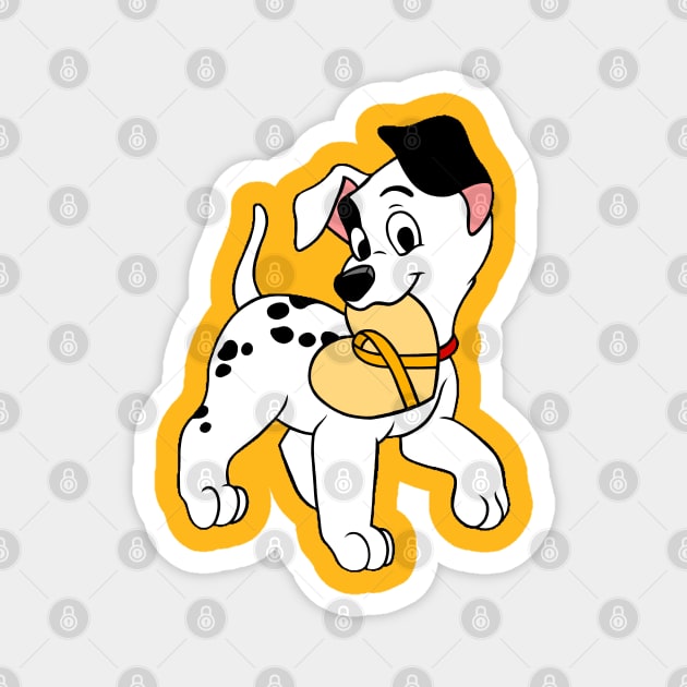 Dalmatian with Awareness ribbon (yellow) Magnet by CaitlynConnor