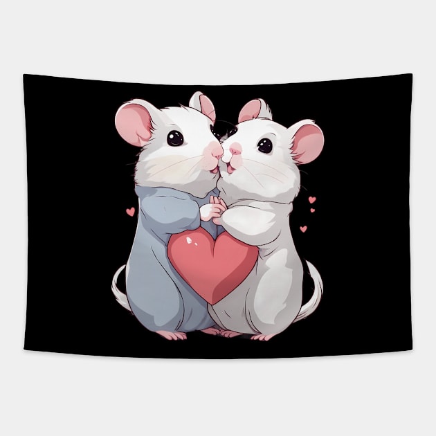 Hamster Lover Tapestry by animegirlnft