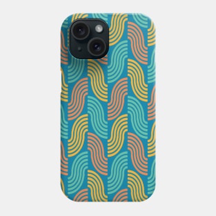 Colorful 70's Vibes (blue background) Phone Case