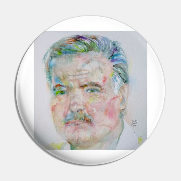 ERNEST HEMINGWAY watercolor portrait .5 Pin by lautir