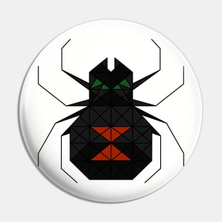 Black Widow - Geometric Abstract Pin