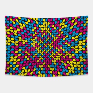 Warped Metaballs Pattern (CMYK) Tapestry