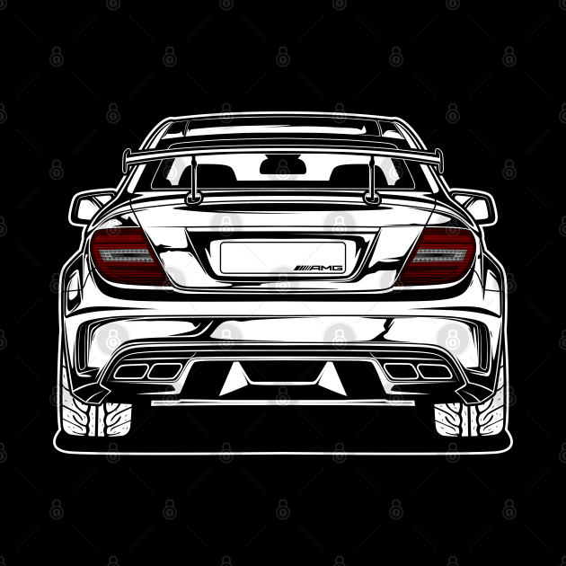 Mercedes Benz C63 AMG Black Series (White Print) by idrdesign