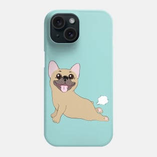 French bulldog yoga pose and little fartfart Phone Case