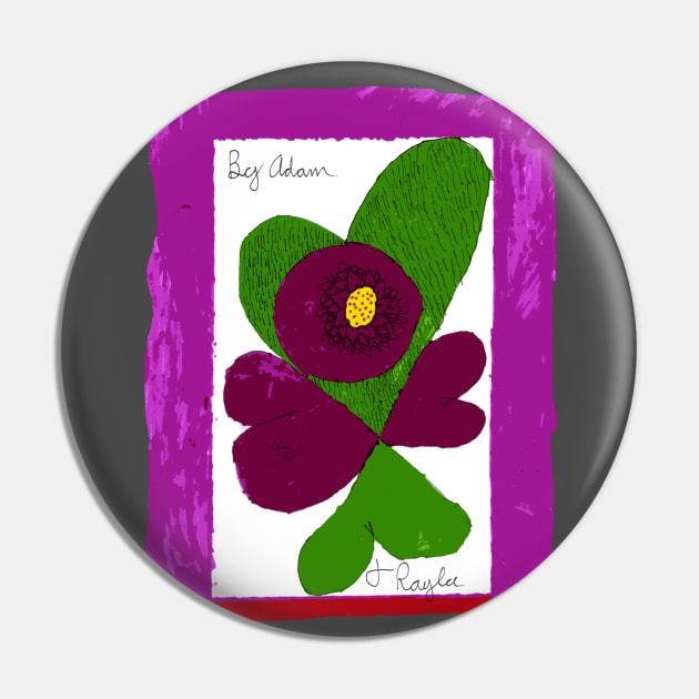 Clover flower Pin by NightserFineArts