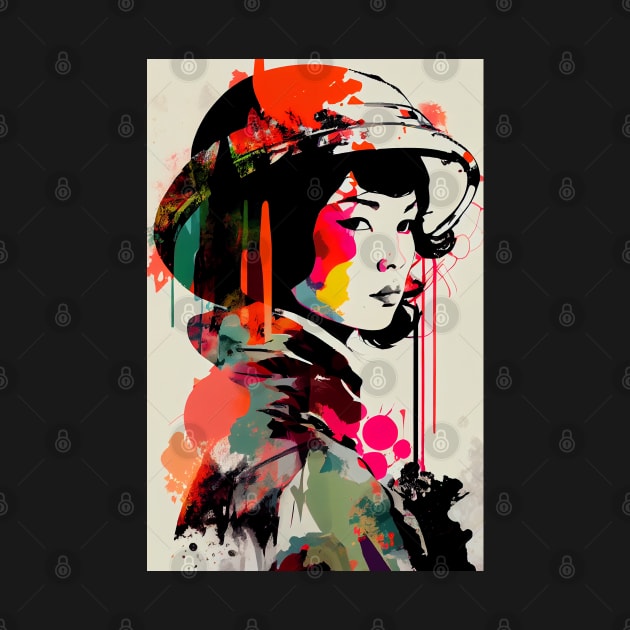 Vintage  woman in pop-art style by loucaski