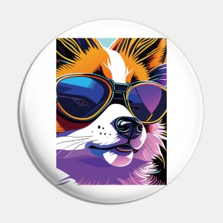 Shades of Cool: A Stylish Dog in Sunglasses Pin