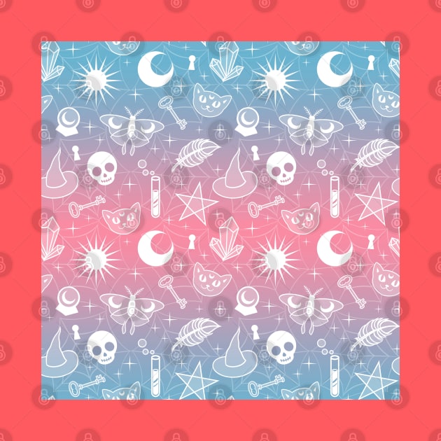 Witchy Cute Pastel Goth Pattern by Ellador