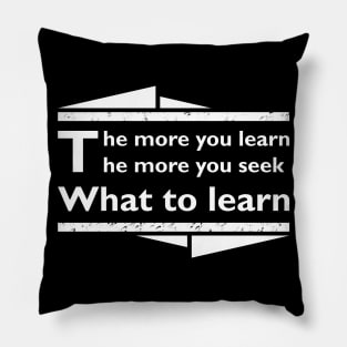 To learn is to seek Pillow