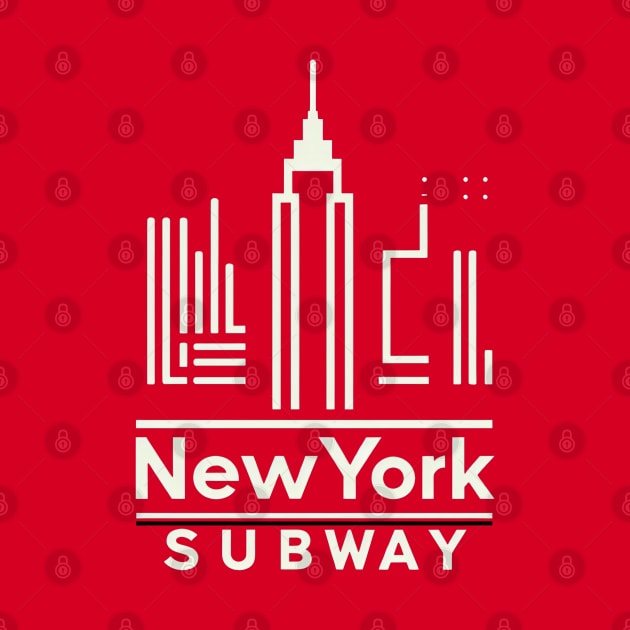 New York Subway NYC Subway Minimalist Design by Nysa Design