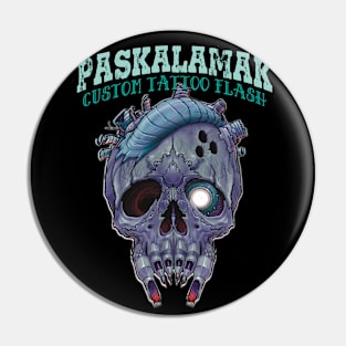 cyborg skull paskalamak shirt again Pin