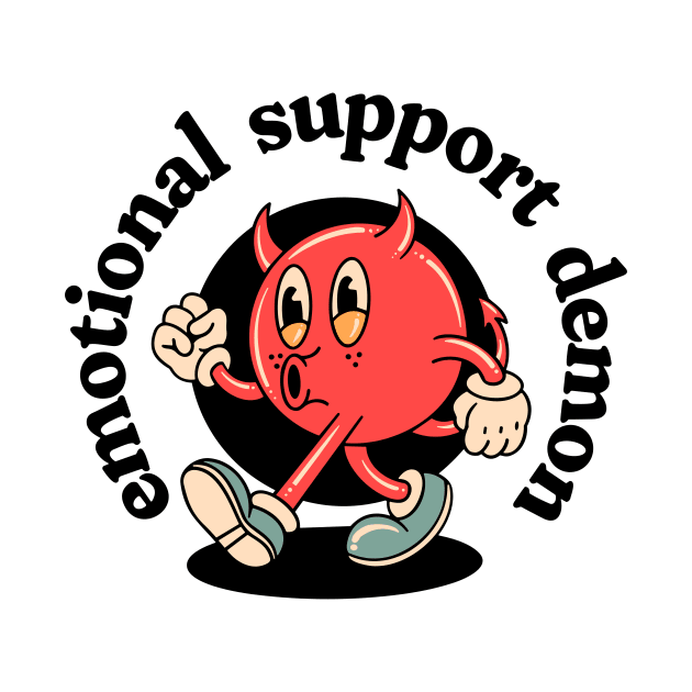 cute and funny emotional support demon, mental health by ThirdEyeDesign