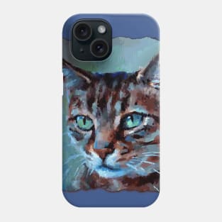 Cute Impressionism Tabby Cat Phone Case