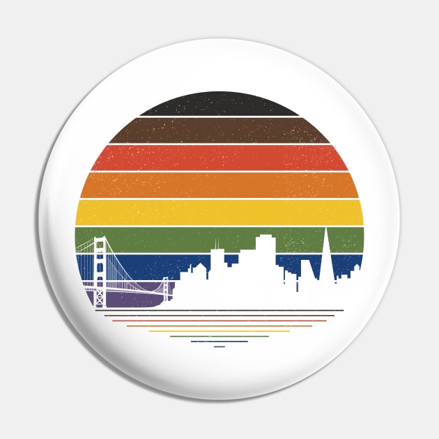 Retro San Francisco Pride Pin by lavenderhearts