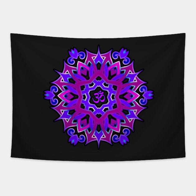 Om Mandala Tapestry by ddtk