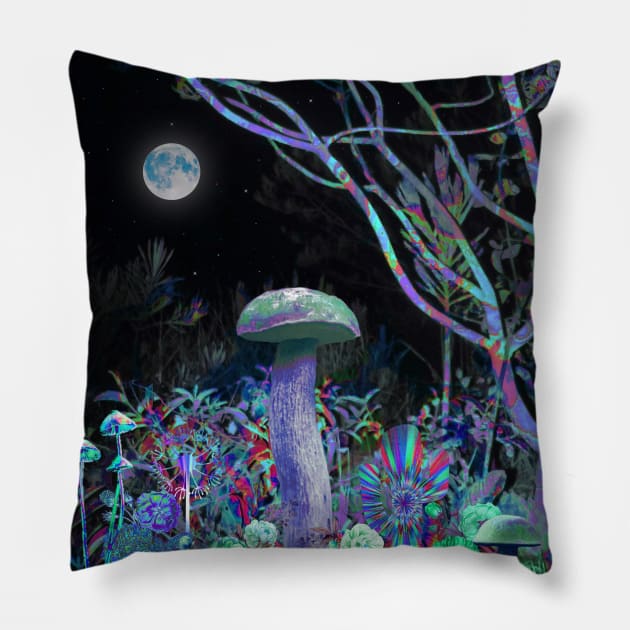 Night Trip Pillow by Cajuca