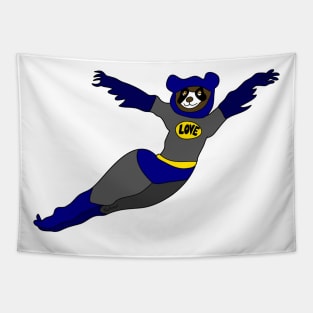 Flying LOVE Bear Bat Tapestry