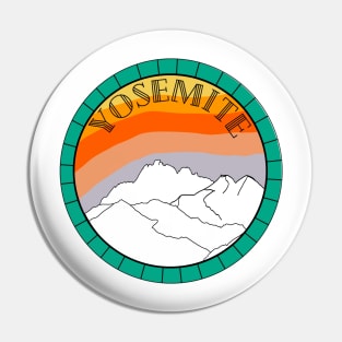 Aqua Yosemite Landscape Pin