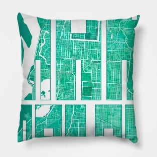 Mandalay, Myanmar City Map Typography - Watercolor Pillow