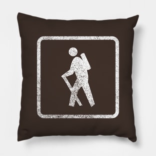 Hiker Sign (weathered) Pillow