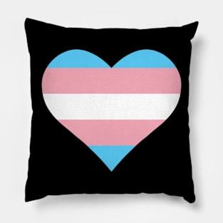 Transgender Flag Heart Pillow