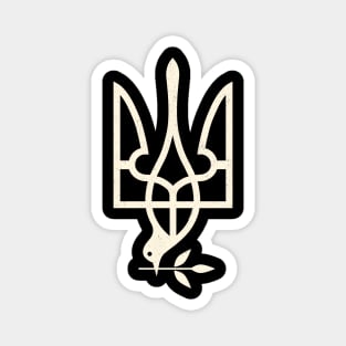 Ukrainian Trident & Dove of Peace by © Buck Tee Originals Magnet